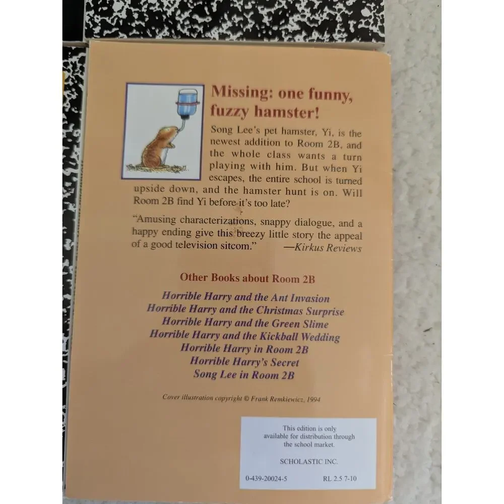Lot of 5 Horrible Harry Books by‎ Suzy Kline Pictures by Frank Remkiewicz